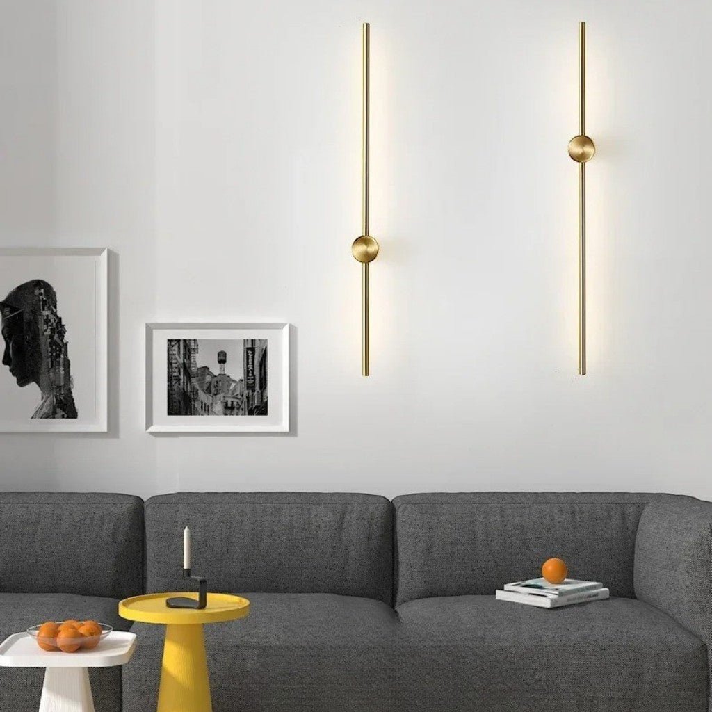 Modern Aluminum LED Wall Light Fixture for Bedroom Living Room Hallway – Adjustable White Lighting Bar Sconce 24-31 inch Decorative | Thomler