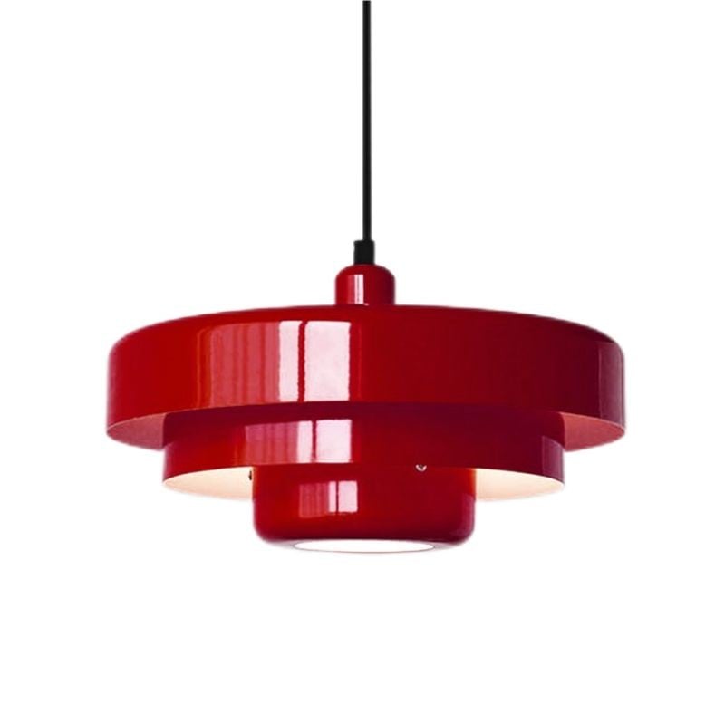 Pendant Light Iron 35.0 cm Orange Gold Black Dining Room Bauhaus Mid Century Industrial Hanging Ceiling Lamp | Thomler