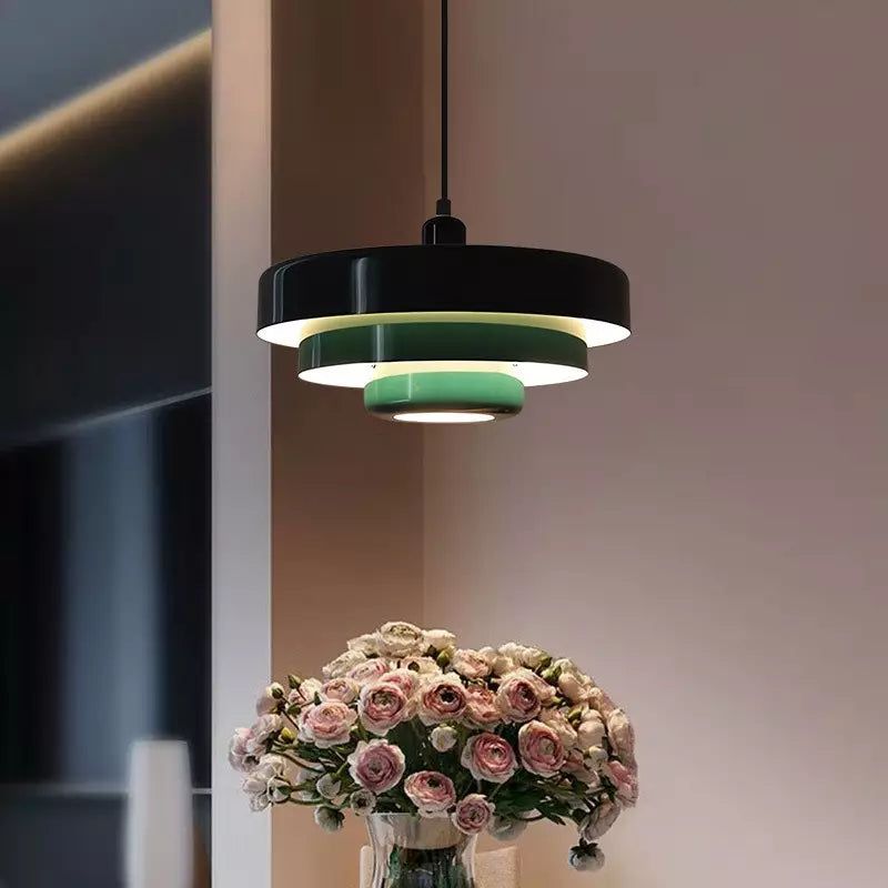 Pendant Light Iron 35.0 cm Orange Gold Black Dining Room Bauhaus Mid Century Industrial Hanging Ceiling Lamp | Thomler