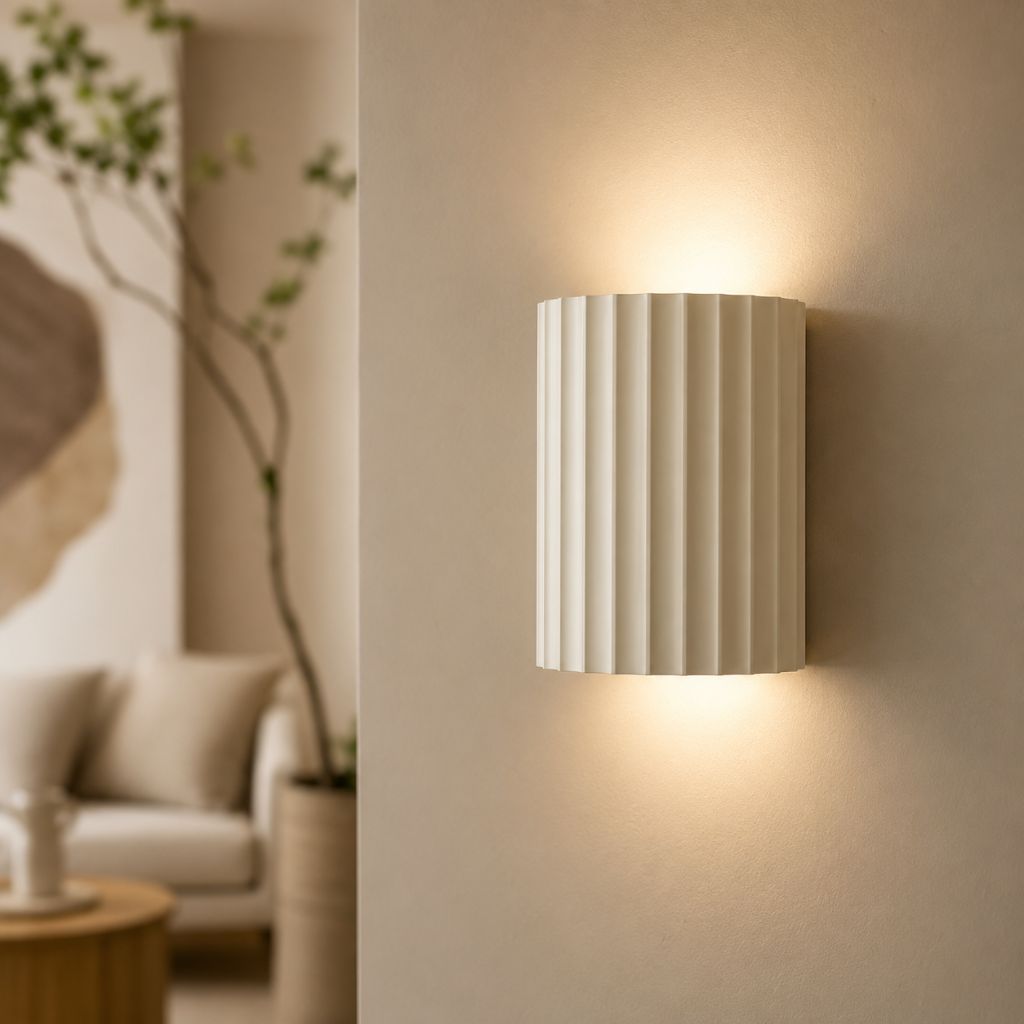 Sculptural Resin Wall Light with Up-Down Glow – Soft Pastel Finish for Hallway Bedroom Stairway – G9 LED Included – 5×7 in Sconce | Thomler