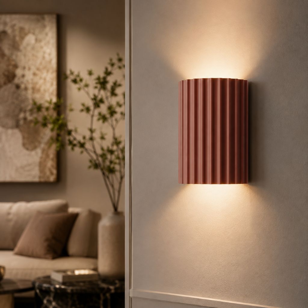 Sculptural Resin Wall Light with Up-Down Glow – Soft Pastel Finish for Hallway Bedroom Stairway – G9 LED Included – 5×7 in Sconce | Thomler