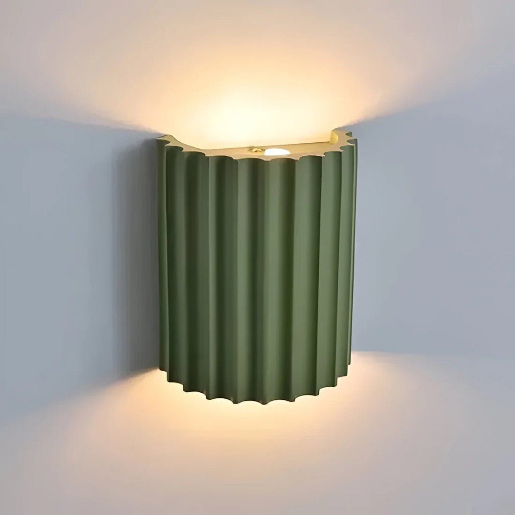 Sculptural Resin Wall Light with Up-Down Glow – Soft Pastel Finish for Hallway Bedroom Stairway – G9 LED Included – 5×7 in Sconce | Thomler