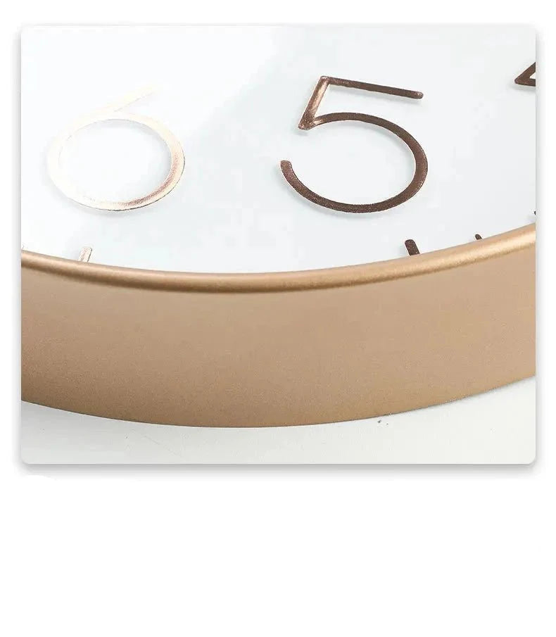 Silent Quartz Wall Clock 12-Inch Modern Round Timepiece for Living Room Bedroom Home Office Decor Easy-Read Face | Thomler
