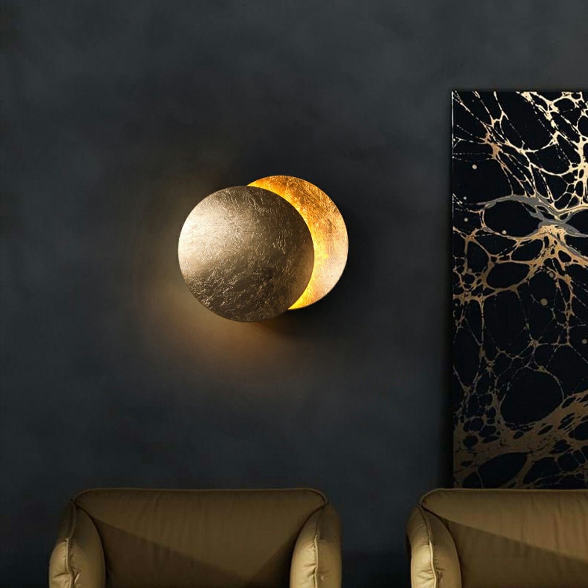 Wall Lamp Iron Eclipse Design 25.0 cm Adjustable Bedroom Hallway LED Accent Lighting Rotating Modern Sconce | Thomler