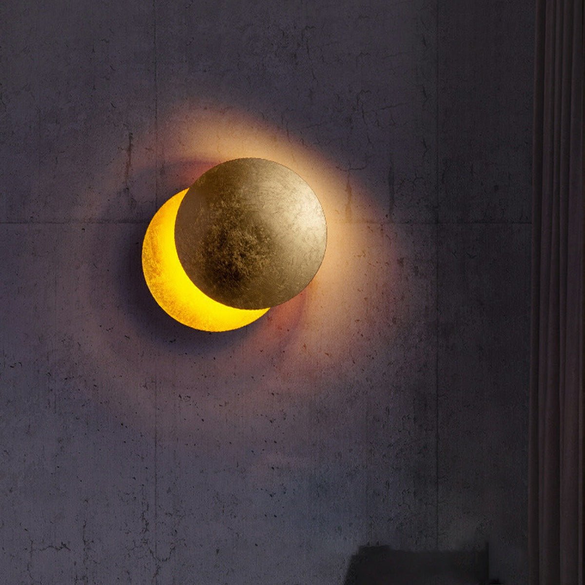 Wall Lamp Iron Eclipse Design 25.0 cm Adjustable Bedroom Hallway LED Accent Lighting Rotating Modern Sconce | Thomler