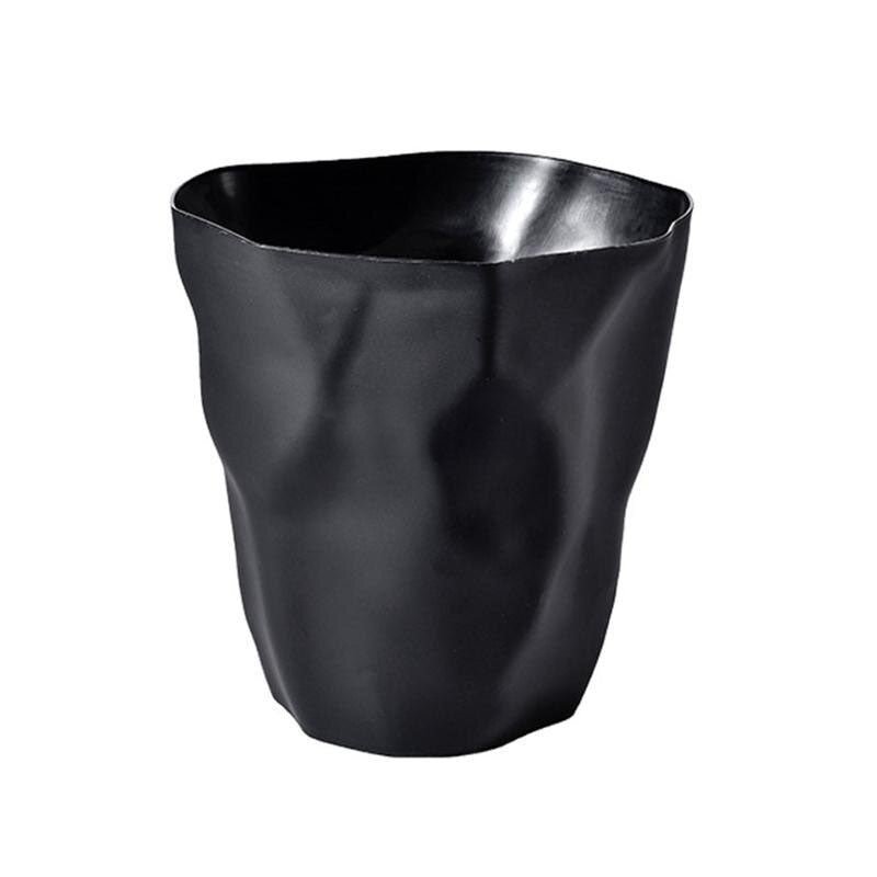 Waste Bin Plastic 27.0 cm White Scandinavian Bathroom Office Bedroom Minimalist Rubbish Bin Compact Indoor Container | Thomler