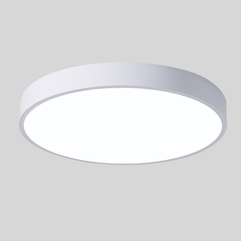 Round Wood Ceiling Light Fixture with LED – Scandinavian Style Flush Mount for Bedroom, Study & Hallway – 9" or 12" Diameter – Modern | Thomler