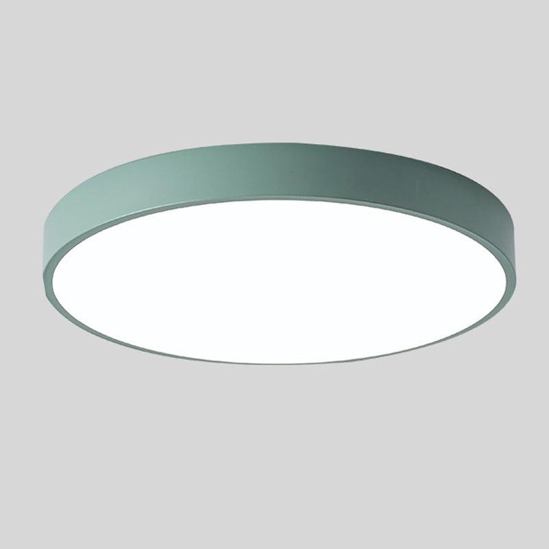 Round Wood Ceiling Light Fixture with LED – Scandinavian Style Flush Mount for Bedroom, Study & Hallway – 9" or 12" Diameter – Modern | Thomler