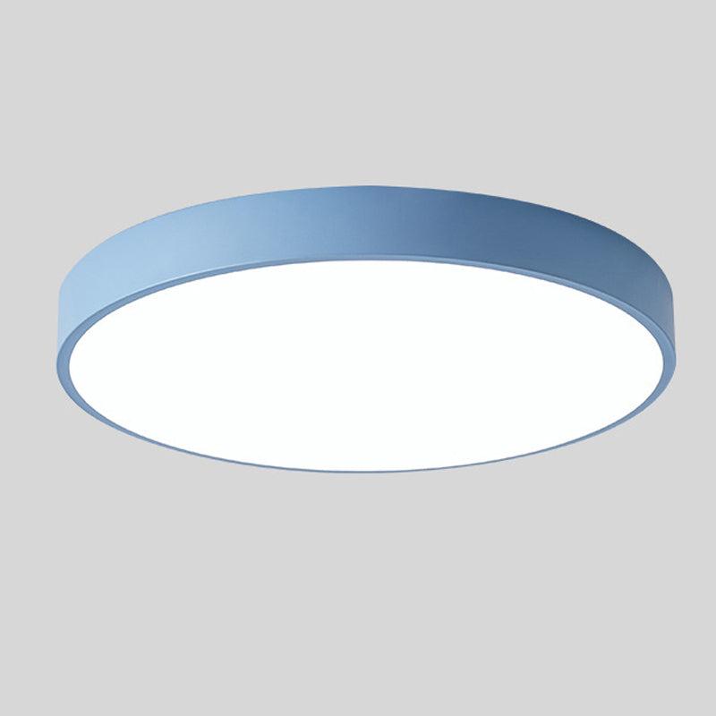 Round Wood Ceiling Light Fixture with LED – Scandinavian Style Flush Mount for Bedroom, Study & Hallway – 9" or 12" Diameter – Modern | Thomler
