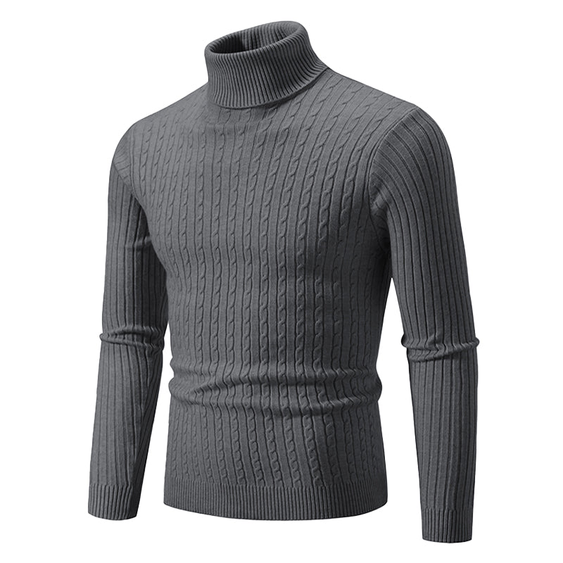 Cable Knit Turtleneck Sweater for Women – Classic Ribbed Pullover Top – Soft Structured Fit for Fall Winter – Timeless Layer | Thomler