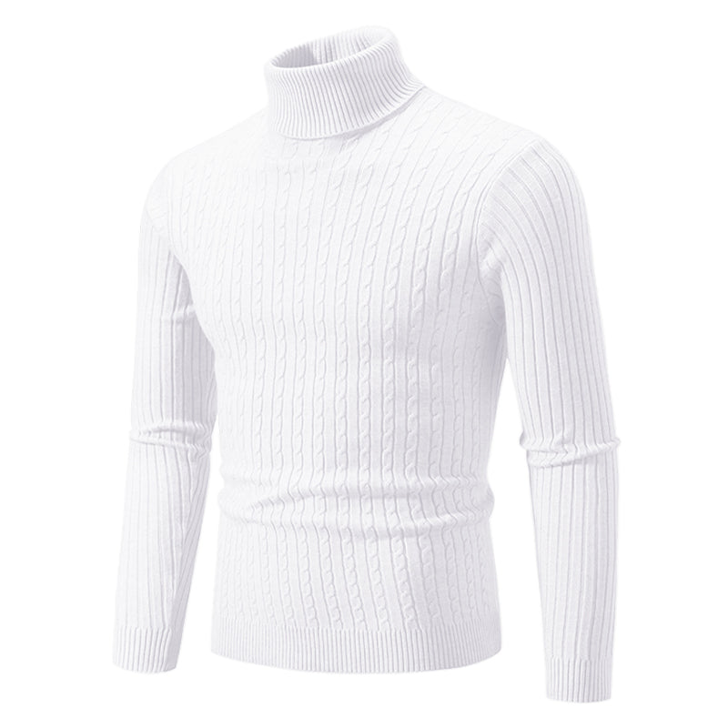 Cable Knit Turtleneck Sweater for Women – Classic Ribbed Pullover Top – Soft Structured Fit for Fall Winter – Timeless Layer | Thomler