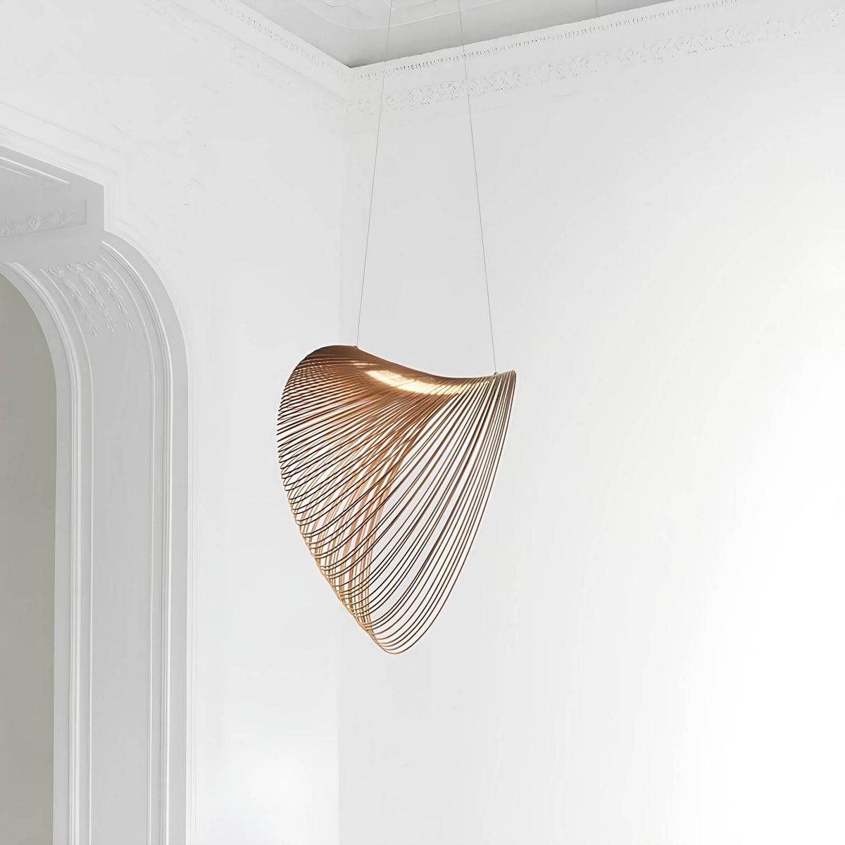 Nordic Metal Pendant Light with Oak Wood Accent for Dining Room & Kitchen – Clean-Line Design | Thomler