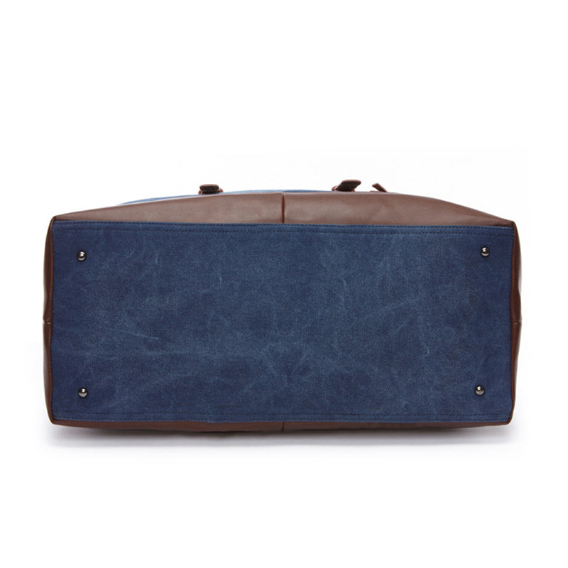 Leather Canvas Weekend Travel Bag for Men & Women – Vintage Style Overnight Duffel with Waterproof Coating | Thomler