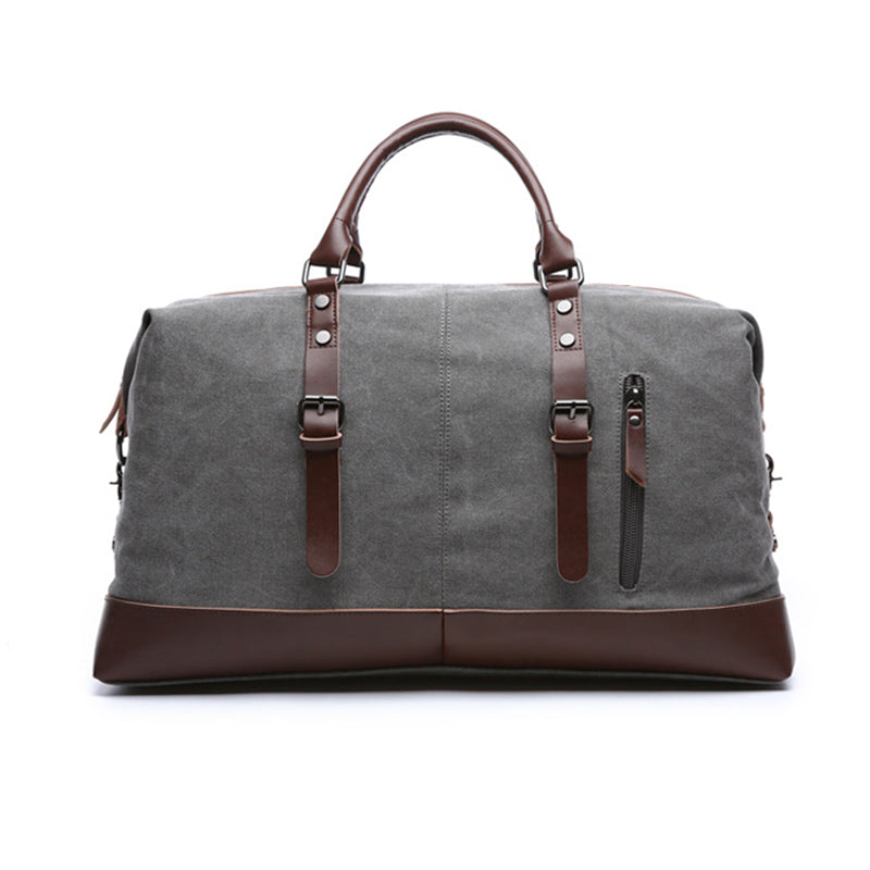 Weekend Travel Duffel Bag – Canvas & Leather Overnight Carryall for Gym, Business Trips & Short Getaways – Sturdy Weekender Holdall | Thomler