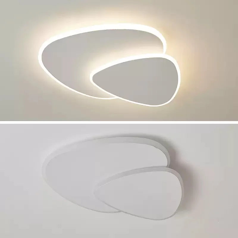 Ceiling Light Metal Acrylic 15.7 in Adjustable White Bedroom Living Room Hallway Multi-Layer Modern LED Fixture | Thomler