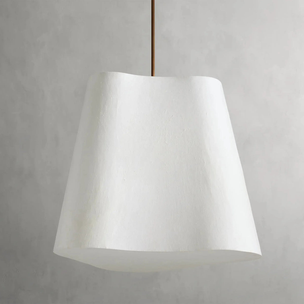 Modern LED Pendant Light with Sculptural Cocoon Shade, Adjustable Height Ceiling Fixture, Dimmable 20W Brass Accent for Living Room & Dining | Thomler