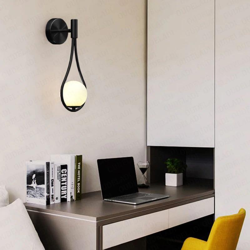 Metal Wall Sconce Minimalist Lamp Gold Black Silver Finish Hardwired Fixture Bedroom Hallway Living Room Dining Room Sconce | Thomler
