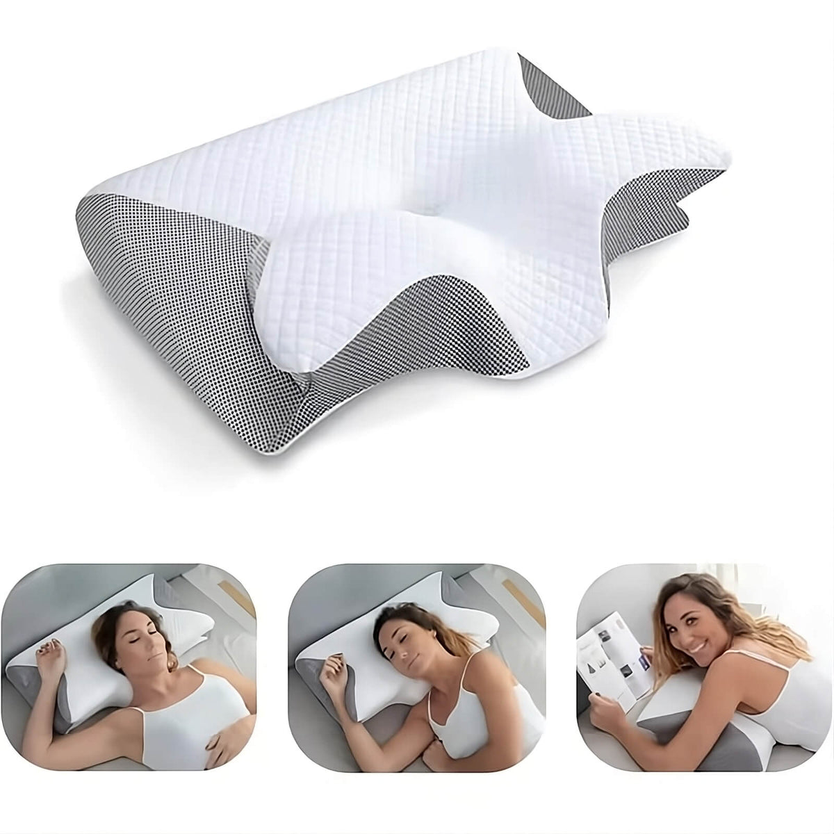 Contoured Memory Foam Pillow for Neck Pain Relief & Spine Alignment – Cervical Support Cushion for Back, Side & Stomach Sleepers | Thomler