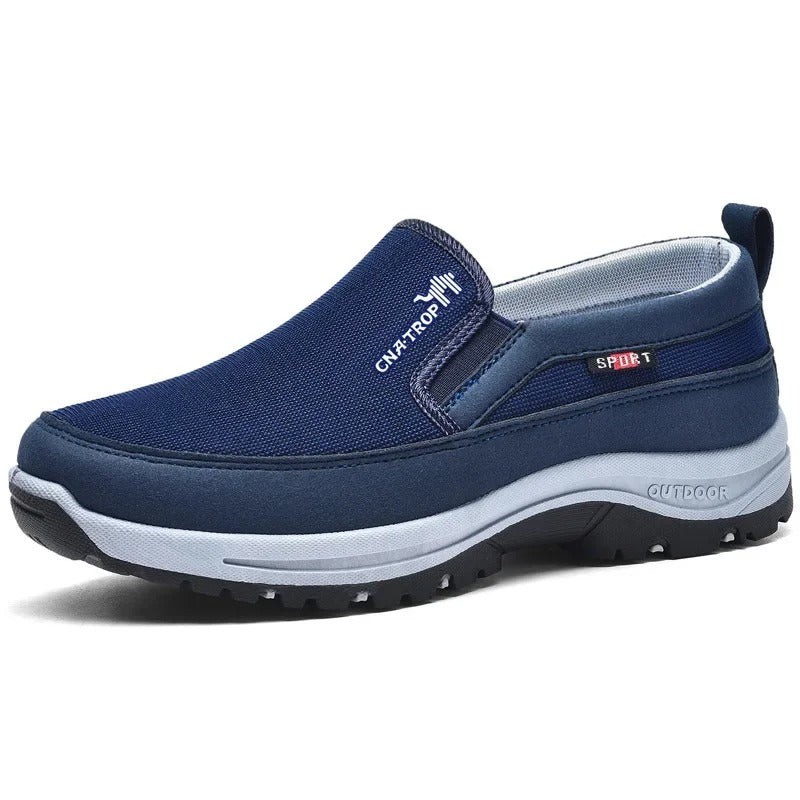 Men's Orthopedic Slip-On Walking Shoes with Arch Support & Cushioned Sole for Plantar Fasciitis Relief, All-Day Comfort Sneakers for | Thomler