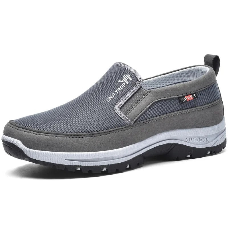 Men's Orthopedic Slip-On Walking Shoes with Arch Support & Cushioned Sole for Plantar Fasciitis Relief, All-Day Comfort Sneakers for | Thomler