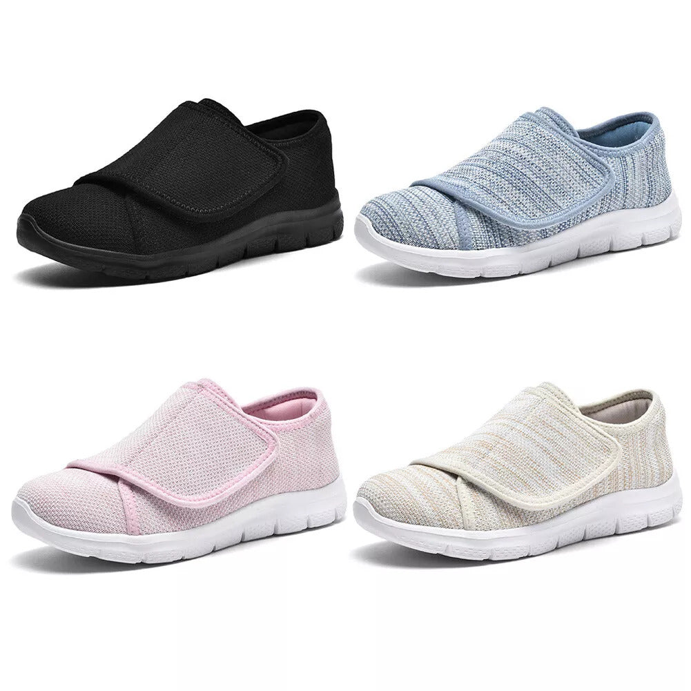 Women's Adaptive Orthopedic Sneakers Wide Width Hook Loop Comfort Walking Shoes for Swollen Feet Diabetic Footwear Elderly Edema Relief | Thomler