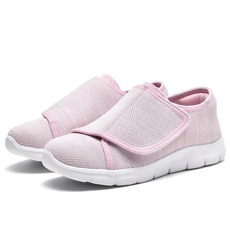 Women's Adaptive Orthopedic Sneakers Wide Width Hook Loop Comfort Walking Shoes for Swollen Feet Diabetic Footwear Elderly Edema Relief | Thomler