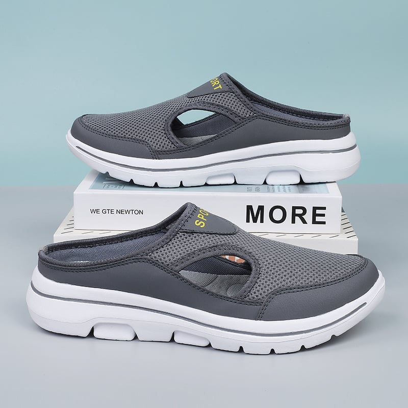 Men's Orthopedic Slip-On Shoes with Arch Support & Breathable Mesh Upper for Wide Feet | Lightweight EVA Cushioned Walking Shoes for | Thomler