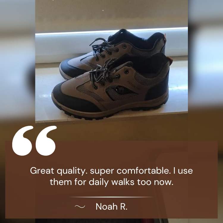 Supportive Hiking Sneakers for Men & Women – Cushioned Sole Trail Walking Shoes with Arch Support for Outdoor Adventures | Thomler