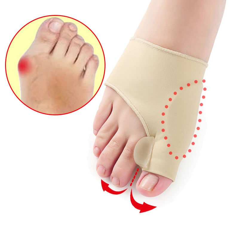 Toe Alignment Sleeve for Big Toe Joint Pain Relief – Gel Cushion Foot Corrector for Daily Comfort & Pressure Reduction – Flexible Fabric | Thomler