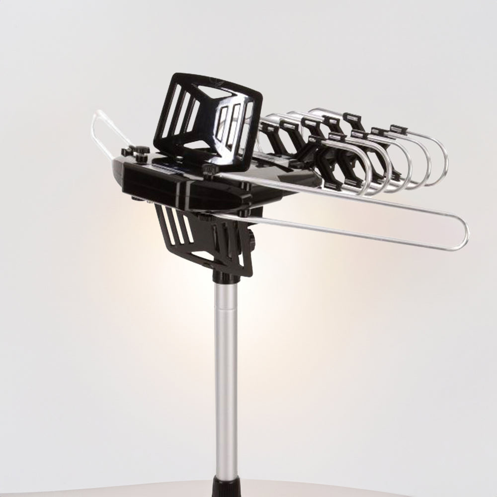 Motorized TV Antenna Outdoor 360° Rotation HD Broadcast Reception Long Range for Digital Channels Rooftop Mount with Remote Control | Thomler