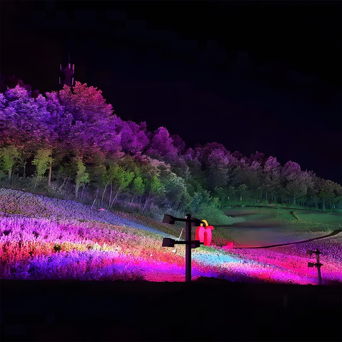 Color-Changing Garden Spotlight – Weatherproof Uplight for Trees, Shrubs & Walls – Hardwire or Plug-In | Thomler