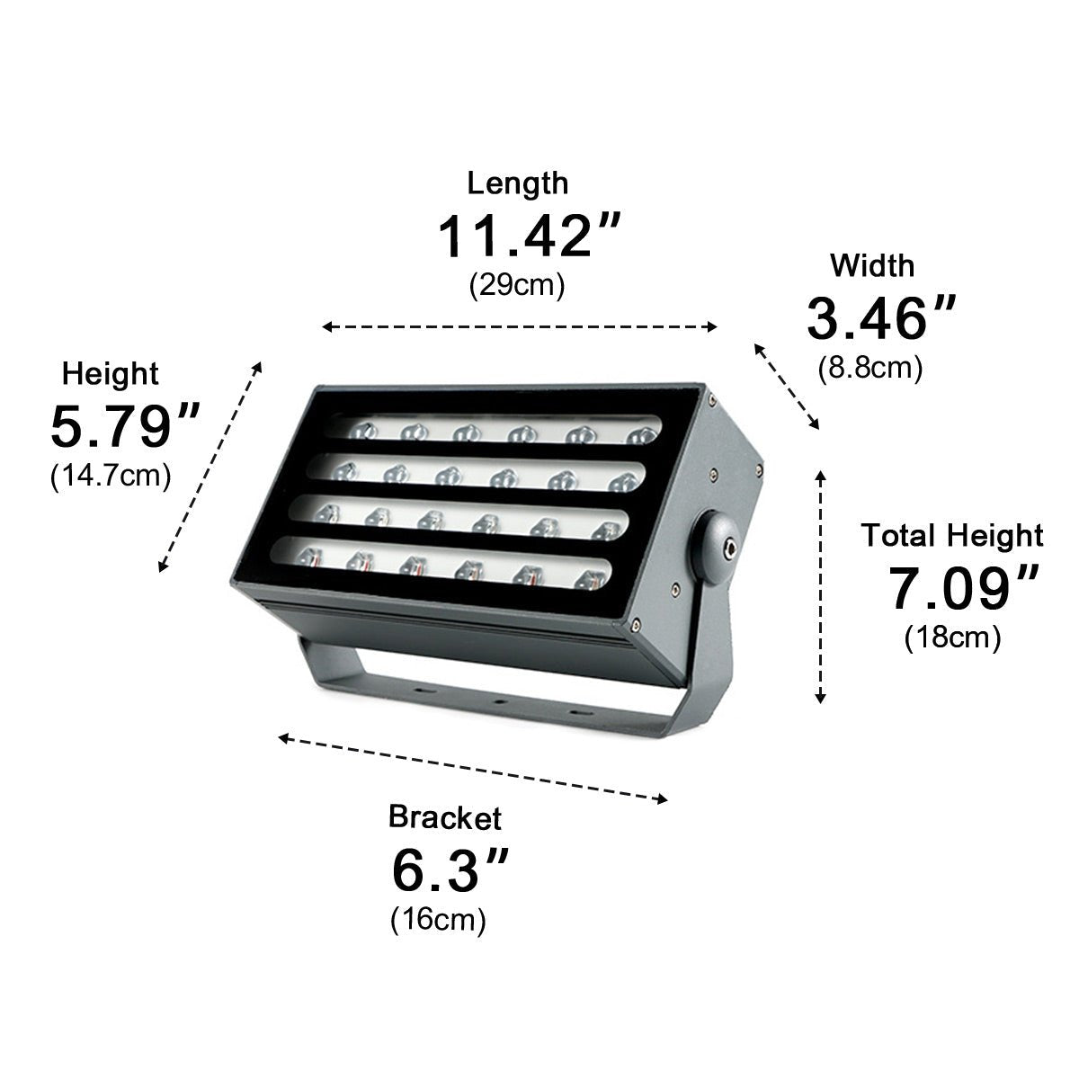 Color-Shifting Garden Uplight for Landscaping | Weatherproof Aluminum Fixture | 48W–72W | Hardwire Install | Thomler