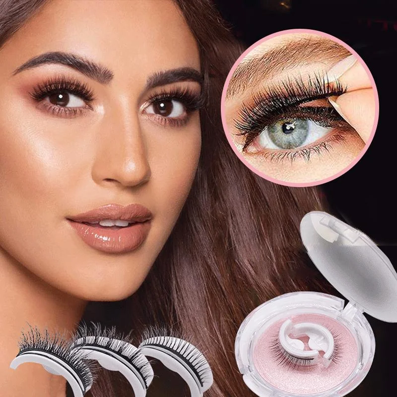 Stick-On False Lashes Reusable No Glue Fake Eyelashes Self-Adhesive Strip Lashes Natural Look Washable Falsies for Everyday | Thomler