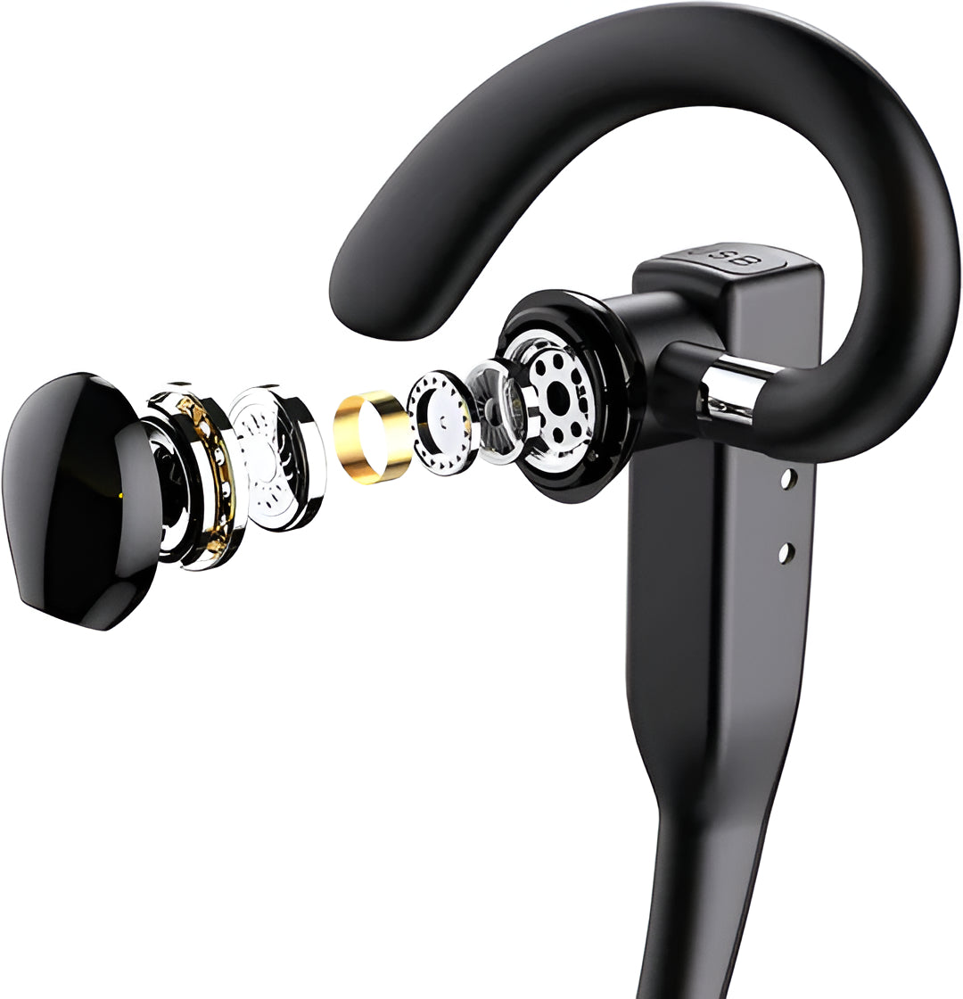 Over-Ear Bluetooth Headset with Dual Microphone Noise Reduction for Calls and Work | Professional Hands-Free Earpiece for Truckers Drivers R | Thomler