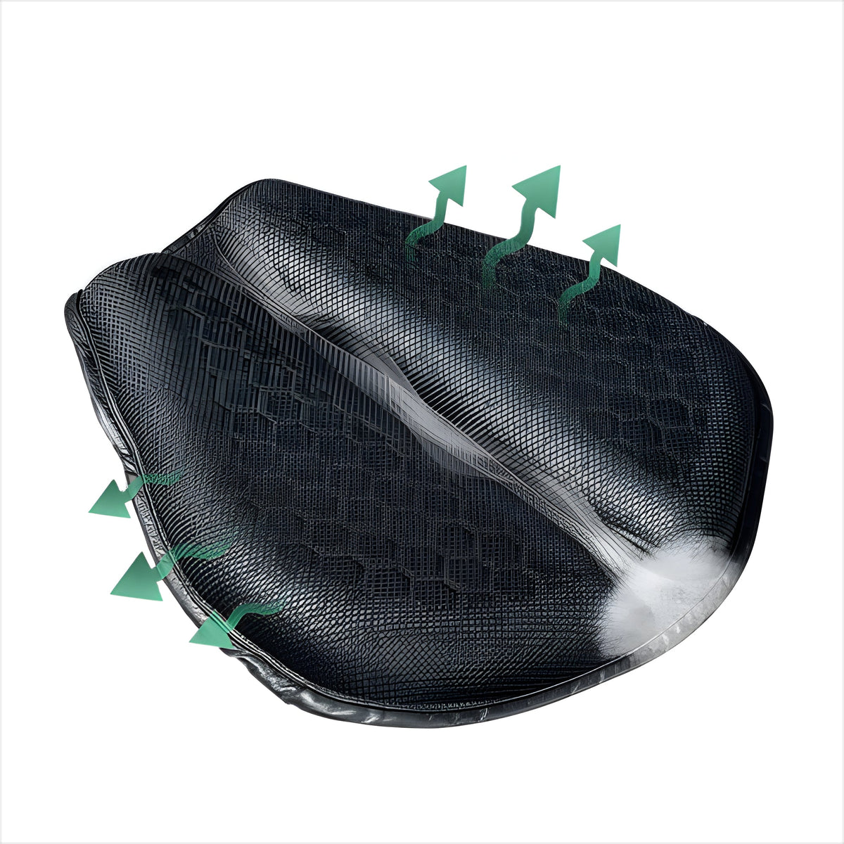 Gel Motorcycle Seat Cushion with Shock Absorption for Long Rides – Breathable Honeycomb Design, Non-Slip Bottom, Universal Fit for Touring | Thomler