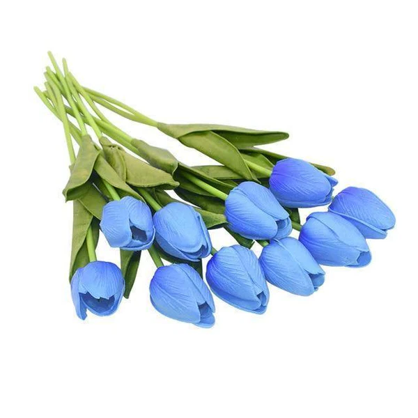 Silk Tulip Stems Set – Lifelike Petals & Leaves – Indoor Decor Arrangement Bouquet – No Watering Required | Thomler