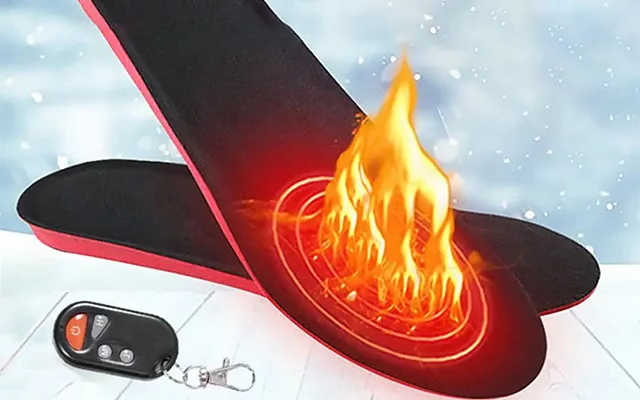 Remote-Control Heated Shoe Insoles, Rechargeable Foot Warmers for Winter | Thomler