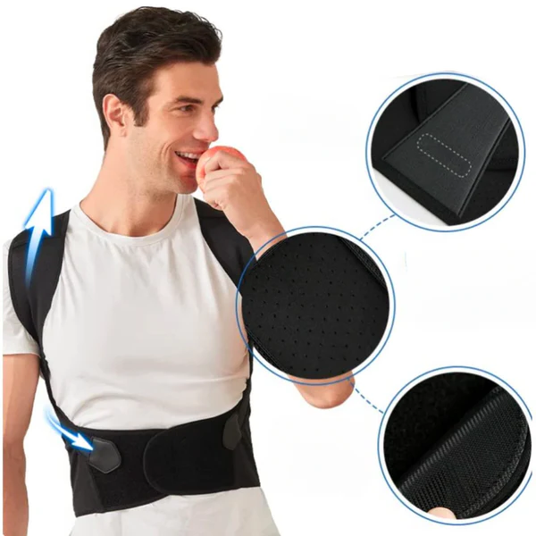 Posture Corrector Brace for Upper Back Shoulder Support – Adjustable Corrective Alignment Harness for Men Women Slouching Relief Spinal | Thomler