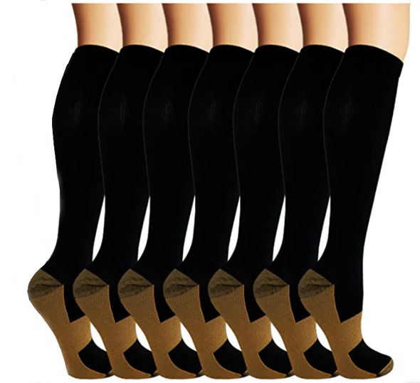 Graduated Compression Socks 7-Pack for Active Support & Daily Circulation | Men's Women's Athletic Recovery Legwear | 20-30 mmHg Pressure | Thomler