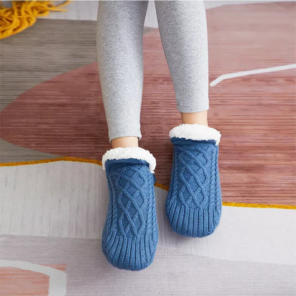 Women's Cozy Fleece House Socks with Gripper Bottoms – Soft Thermal Slipper Socks for Bedroom, Lounge & Sleep | Thomler