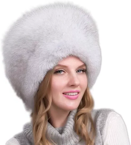 Genuine Fox Fur Winter Hat with Ear Flaps – Full-Coverage Luxury Cold-Weather Cap for Women | Thomler