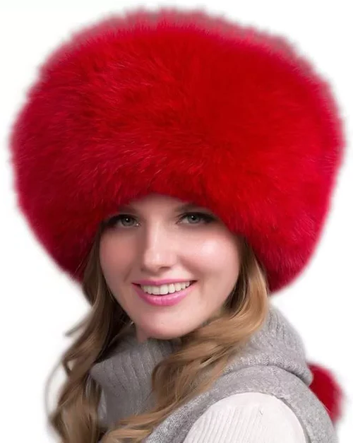Genuine Fox Fur Winter Hat with Ear Flaps – Full-Coverage Luxury Cold-Weather Cap for Women | Thomler