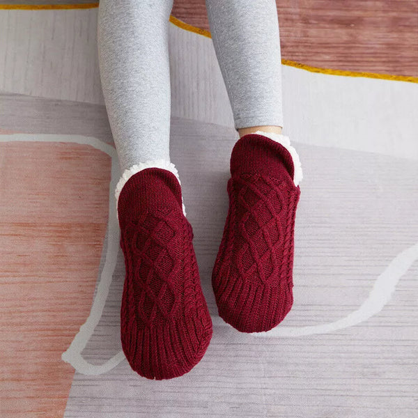 Women's Cozy Fleece House Socks with Gripper Bottoms – Soft Thermal Slipper Socks for Bedroom, Lounge & Sleep | Thomler