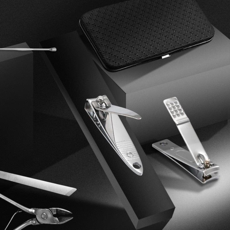 Complete Nail Care Tool Kit – 19-Piece Grooming Essentials in Leather Case | Thomler