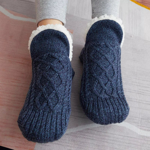 Women's Cozy Fleece House Socks with Gripper Bottoms – Soft Thermal Slipper Socks for Bedroom, Lounge & Sleep | Thomler
