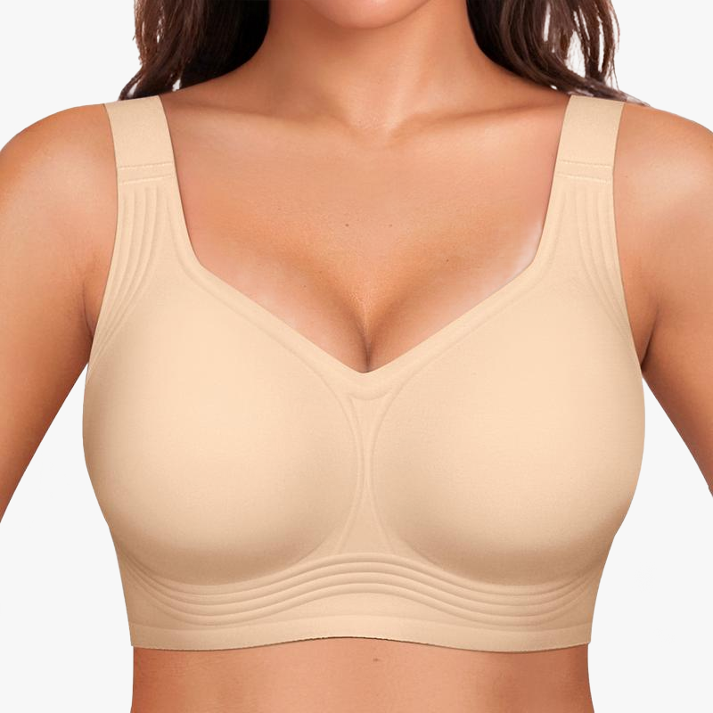 Wireless Push-Up Comfort Bra with Silicone Support Bands for All-Day Lift and Shape | Thomler
