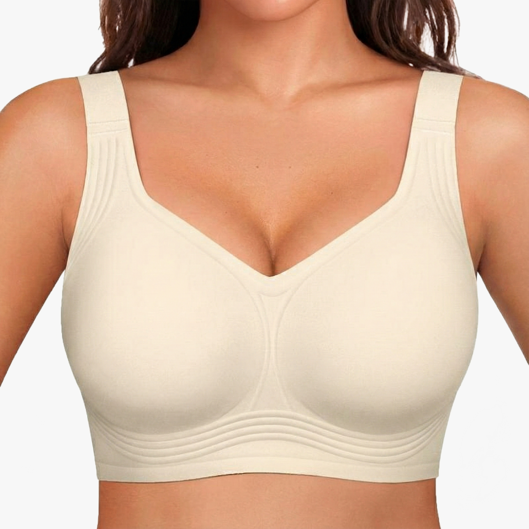 Wireless Push-Up Comfort Bra with Silicone Support Bands for All-Day Lift and Shape | Thomler