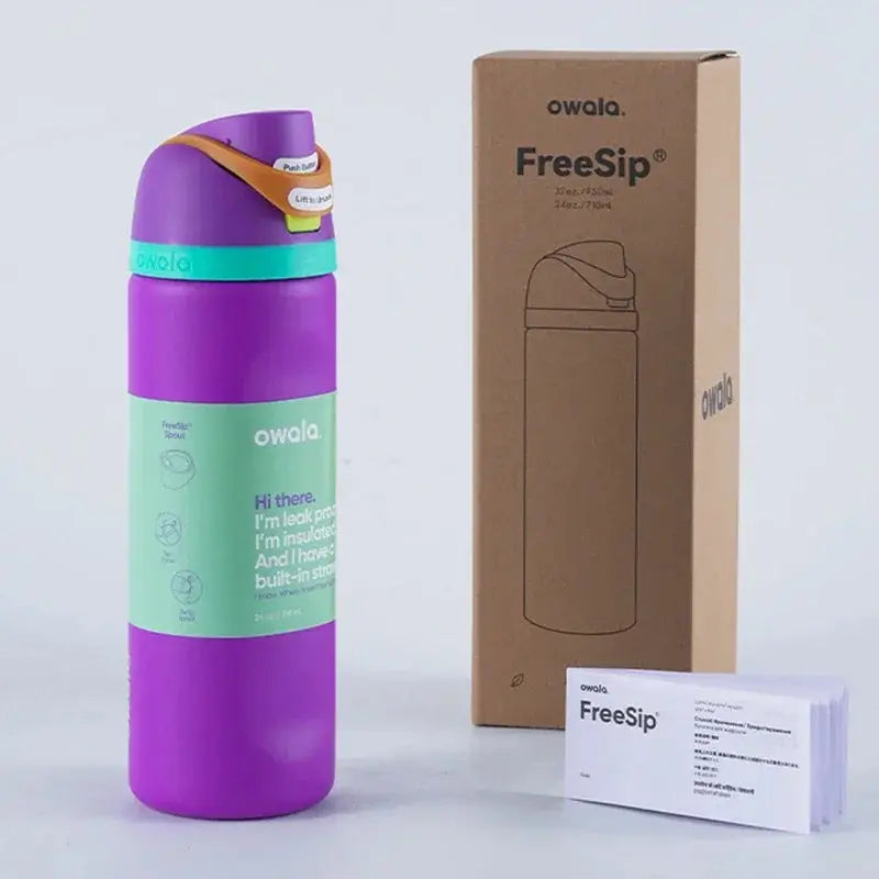 24 oz Insulated Stainless Steel Water Bottle with Dual-Sip Lid and Carry Handle for Sports, Gym, Hiking & Everyday Hydration | Thomler