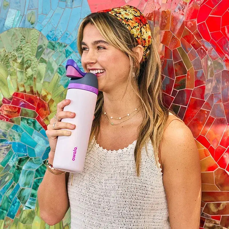 24 oz Insulated Stainless Steel Water Bottle with Dual-Sip Lid and Carry Handle for Sports, Gym, Hiking & Everyday Hydration | Thomler