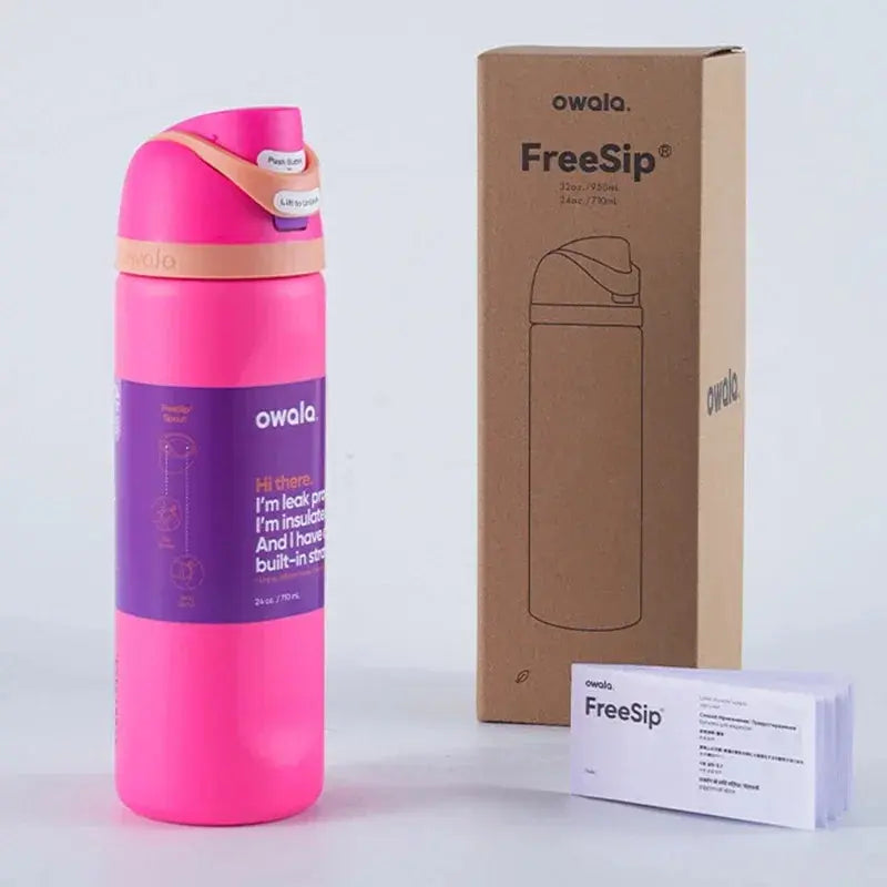 24 oz Insulated Stainless Steel Water Bottle with Dual-Sip Lid and Carry Handle for Sports, Gym, Hiking & Everyday Hydration | Thomler